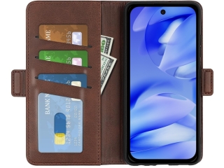 Google Pixel 9a Leder Hülle Karten Ledertasche mokka