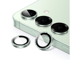 Samsung Galaxy S25 Kameraschutz Glas mit Aluminiumrahmen mint grün