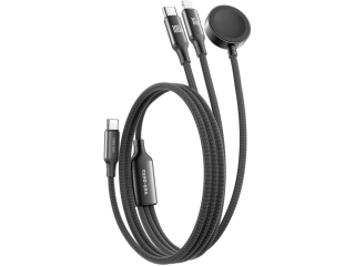 Ven-Dens 3-in-1 Flexible USB-C iPhone & Watch Data & Charge Kabel 1.2m