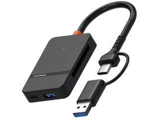 8-in-1 OTG USB-C USB-A to SD, MicroSD, CF, MS Cardreader Photo Adapter