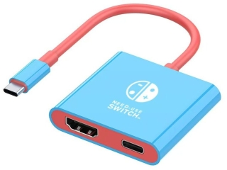 NeedUse Switch USB-C auf HDMI Adapter 4K 1080p mit Charge-In 60W