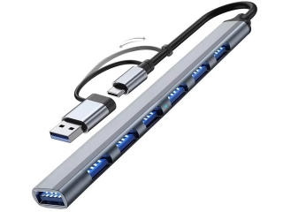 7-Port USB 3.0 Hub & USB-C Adapter