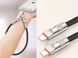 USB-C Handykette Necklace mit integriertem Smartphone Ladekabel 0.3m