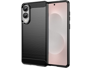 Samsung Galaxy S25 Edge Carbon Gummi Hülle TPU Case schwarz