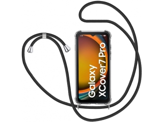 Samsung Galaxy XCover7 Pro Handykette Necklace Hülle Gummi transparent