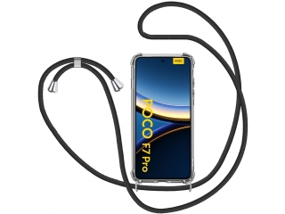 Xiaomi Poco F7 Pro Handykette Necklace Hülle Gummi transparent