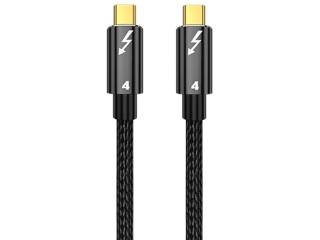 Thunderbolt 4 Nylon Braid Kabel 0.5 Meter 40 Gbps 100 Watt 8K