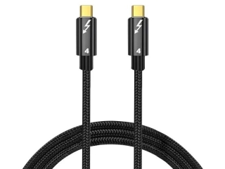 Thunderbolt 4 Nylon Braid Kabel 1 Meter 40 Gbps 100 Watt 8K