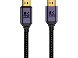 Insnap HDMI 2.1 UHD Kabel 8K 4K 240Hz 48Gbps Nylon Braid 0.5 Meter