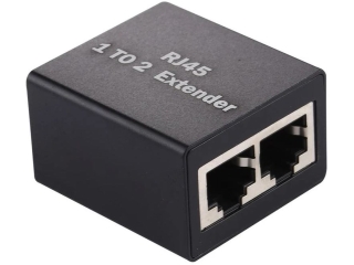 1-to-2 RJ45 Extender Ethernet Netzwerk Splitter Kupplung
