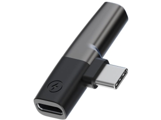 2-in-1 USB-C 3.5mm Audio- und Ladeadapter Splitter mit DAC