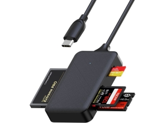 4-in-1 USB-C Cardreader CompactFlash SD MicroSD MS