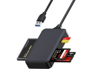 4-in-1 USB 3.0 Cardreader CompactFlash SD MicroSD MS