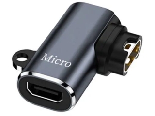 Garmin Smartwatch Ladeadapter für MicroUSB mit 90-Grad Winkel