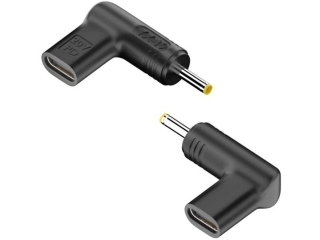 USB-C auf DC 2.5 x 0.7 mm Ladeadapter L-Form PD 20V 100W