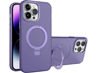 Apple iPhone 14 Pro Kameraschutz Hülle mit MagSafe Standring purple