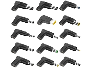 15-teiliges USB-C-zu-DC Adapter-Set (PD 19.5-20V max. 100W)