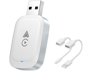 2-in-1 Wireless iOS Carplay & Android Auto Adapter weiss