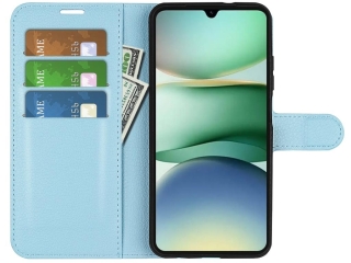 Xiaomi Redmi A5 Lederhülle Portemonnaie Karten Etui hellblau