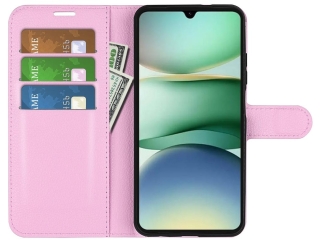 Xiaomi Redmi A5 Lederhülle Portemonnaie Karten Etui rosa