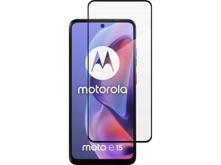 Motorola Moto E15 100% Vollbild Panzerglas Schutzfolie 2.5D 9H