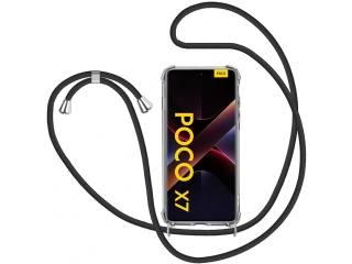 Xiaomi Poco X7 Handykette Necklace Hülle Gummi transparent