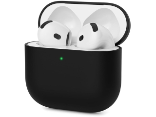 Apple AirPods 4 (2024) Liquid Silikon Case Hülle schwarz