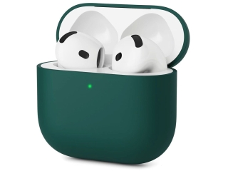 Apple AirPods 4 (2024) Liquid Silikon Case Hülle nachtgrün