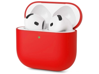 Apple AirPods 4 (2024) Liquid Silikon Case Hülle rot