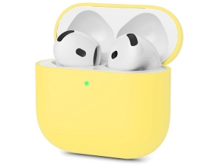Apple AirPods 4 (2024) Liquid Silikon Case Hülle gelb