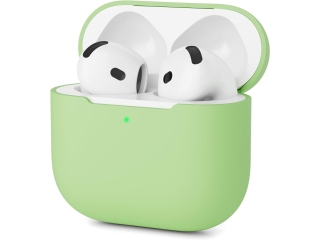 Apple AirPods 4 (2024) Liquid Silikon Case Hülle matcha green
