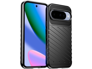 Google Pixel 10 SpaceCase Stripes Anti-Impact Hülle schwarz
