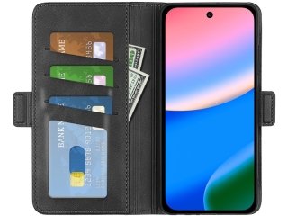 Google Pixel 10 Leder Hülle Karten Ledertasche schwarz