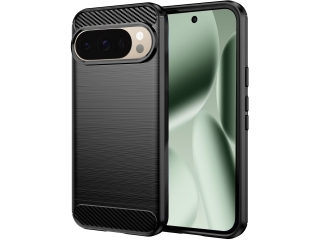 Google Pixel 10 Pro Carbon Gummi Hülle TPU Case schwarz
