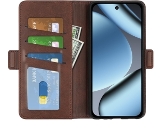 Google Pixel 10 Pro Leder Hülle Karten Ledertasche mokka