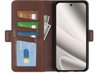 Google Pixel 10 Pro XL Leder Hülle Karten Ledertasche mokka