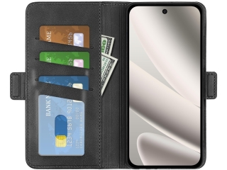 Google Pixel 10 Pro XL Leder Hülle Karten Ledertasche schwarz