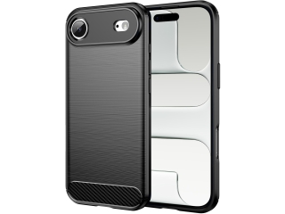 Apple iPhone Air Carbon Gummi Hülle TPU Case schwarz