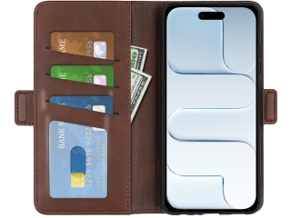 Apple iPhone Air Leder Hülle Karten Ledertasche mokka