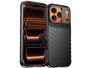 Apple iPhone 17 Pro SpaceCase Stripes Anti-Impact Hülle schwarz