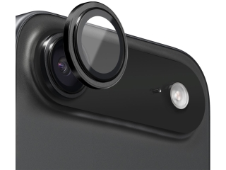 Apple iPhone Air Kameraschutz Glas mit Aluminiumrahmen schwarz