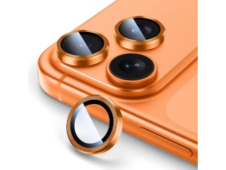 Apple iPhone 17 Pro Max Kameraschutz Glas mit Aluminiumrahmen orange