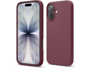 Apple iPhone 17 Liquid Silikon Case Hülle Dark Cherry