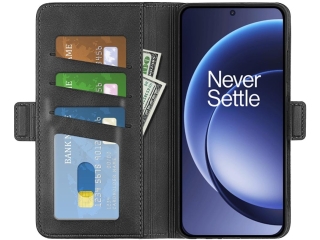 OnePlus 15 Leder Hülle Karten Ledertasche schwarz