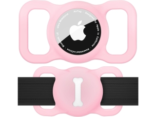 Apple AirTag Collar Mount Halterung für Hundehalsband rosa