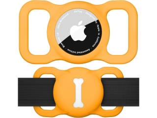 Apple AirTag Collar Mount Halterung für Hundehalsband orange