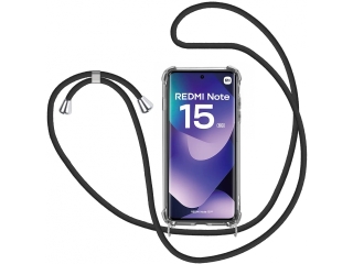 Xiaomi Redmi Note 15 5G Handykette Necklace Hülle Gummi transparent