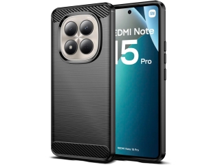 Xiaomi Redmi Note 15 Pro 4G Carbon Gummi Hülle TPU Case schwarz