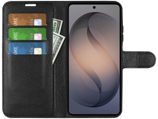 Samsung Galaxy S26 Ultra Lederhülle Portemonnaie Karten Etui schwarz