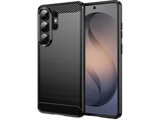 Samsung Galaxy S26 Ultra Carbon Gummi Hülle TPU Case schwarz